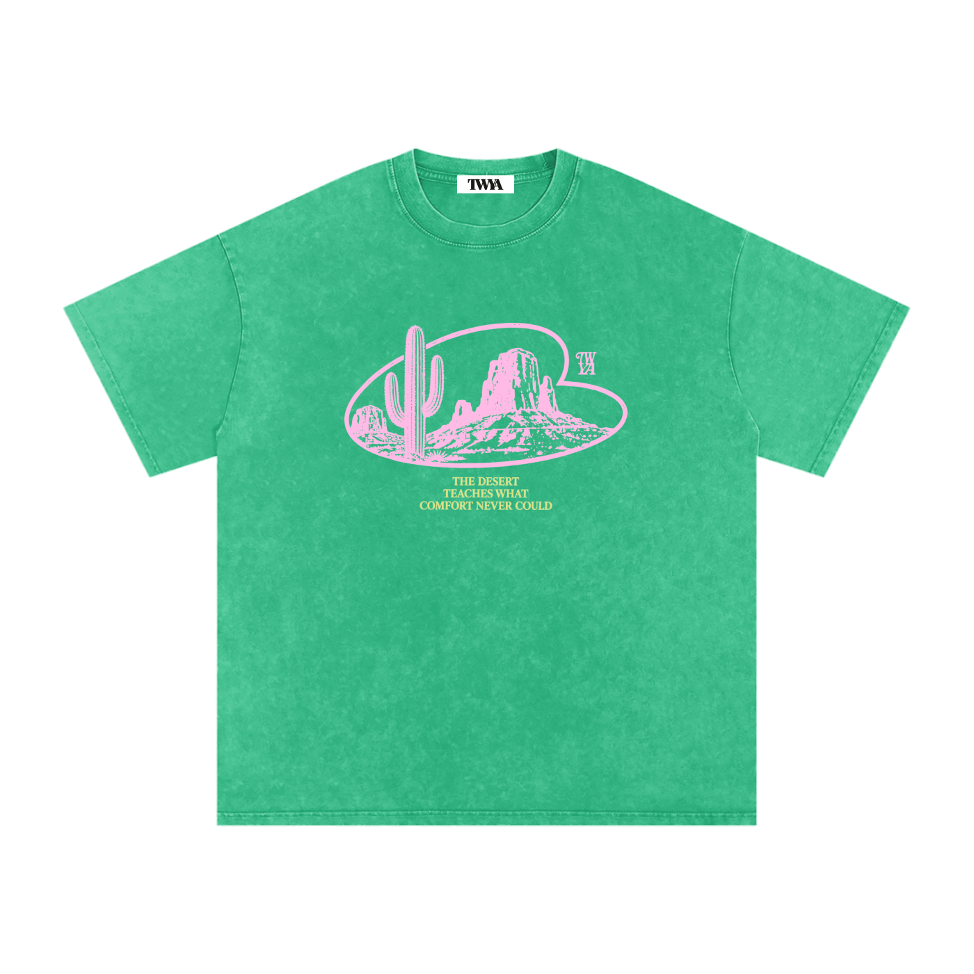 ⭐︎tee⭐︎ Oversized Washed T-Shirt | TWYA Mirage Tee Green