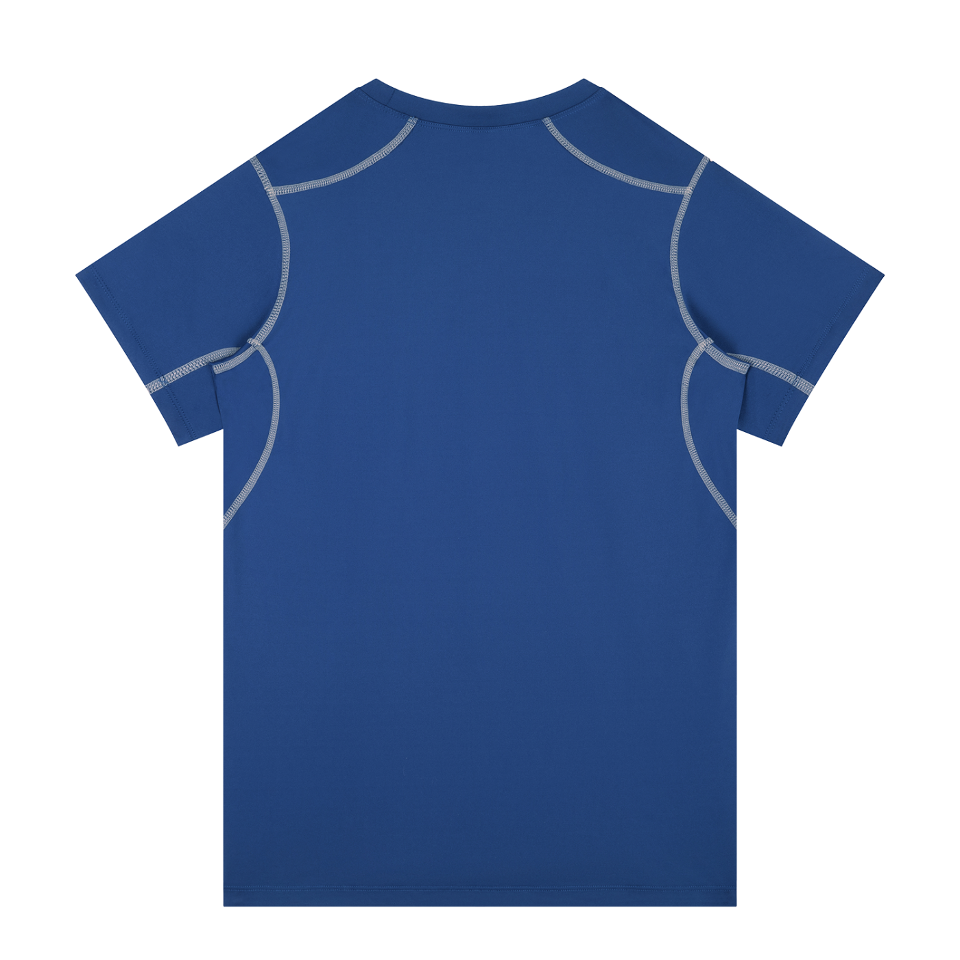 Men's Contrast Stitch Performance Blue T-Shirt | TWYA