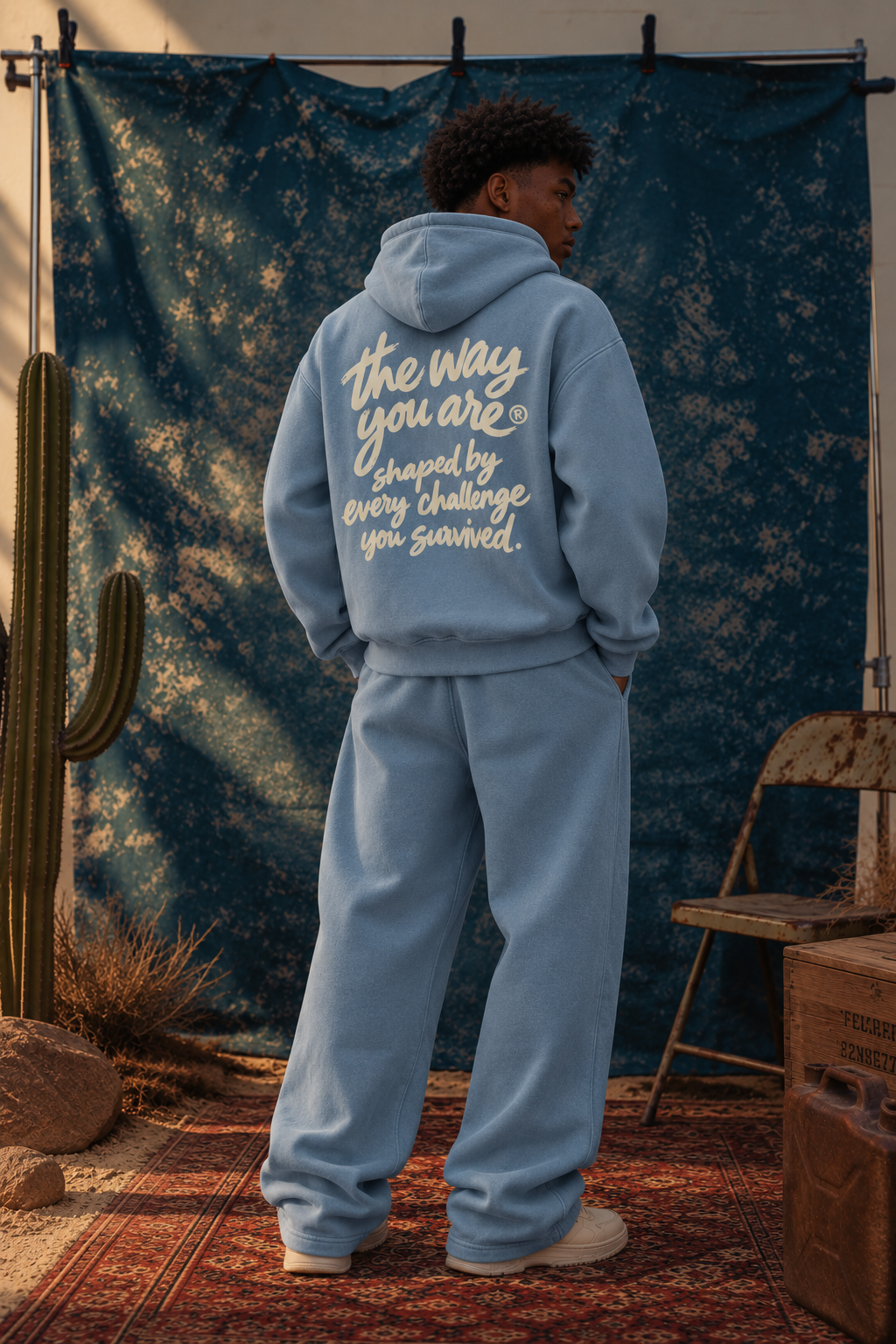 TWYA ROADMOLD HOODIE - WASHED BLUE