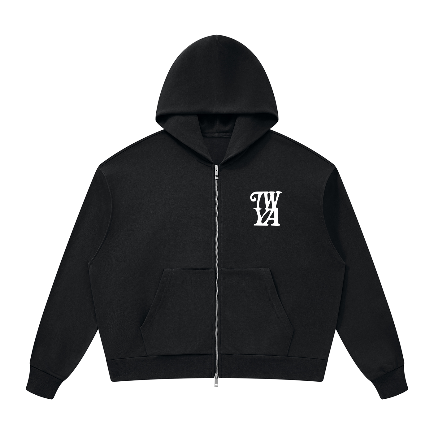 Unisex Drop Shoulder Full Zip Hoodie | TWYA