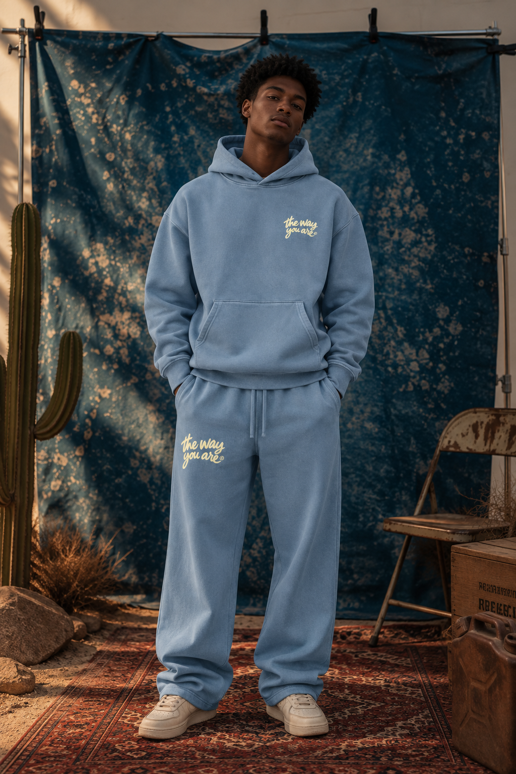 TWYA ROADMOLD SWEATPANTS - WASHED BLUE