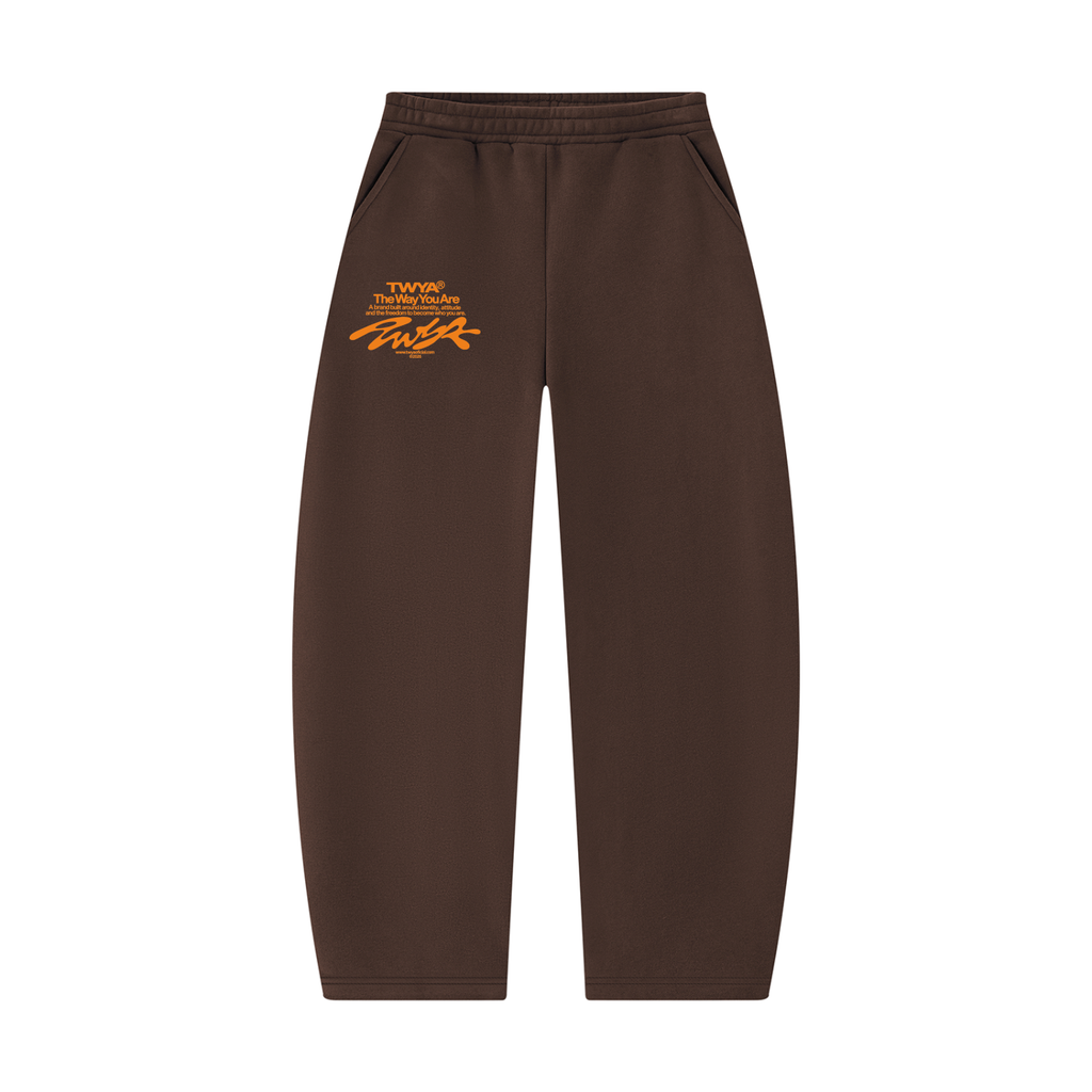 TWYA CODE  SWEATPANTS - BROWN