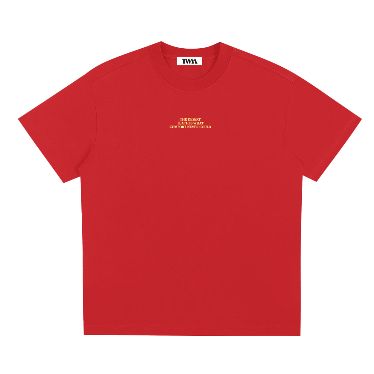 TWYA DESERT TEE — RED - FRONT