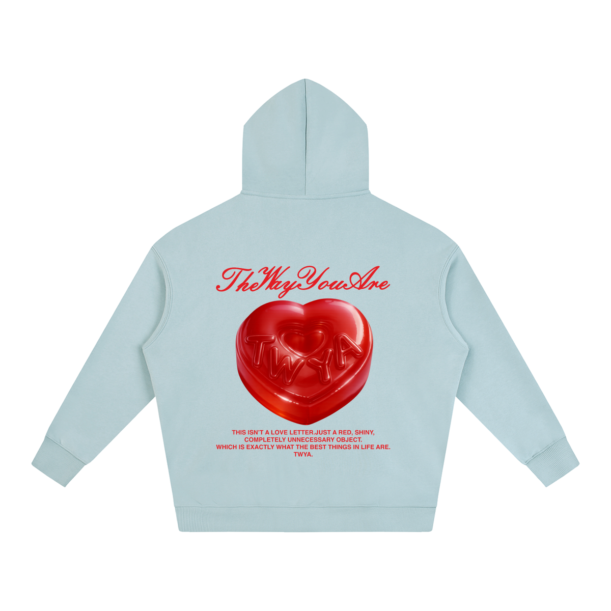 TWYA LOVE LETTER HOODIE - BABY BLUE