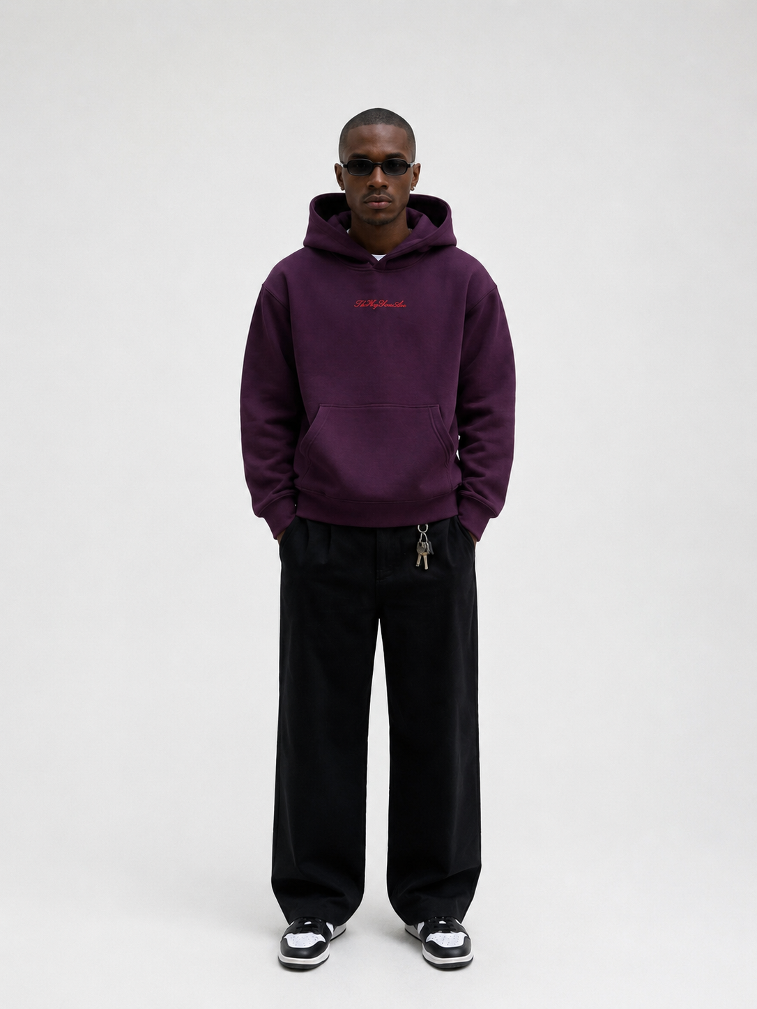 TWYA LOVE LETTER HOODIE - PLUM PURPLE