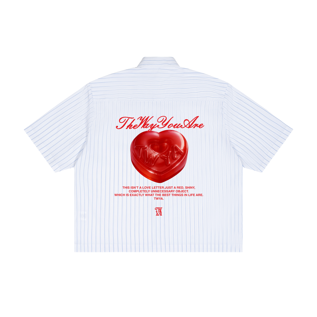 TWYA Red Desire Boxy Shirt | Oversized Statement Shirt