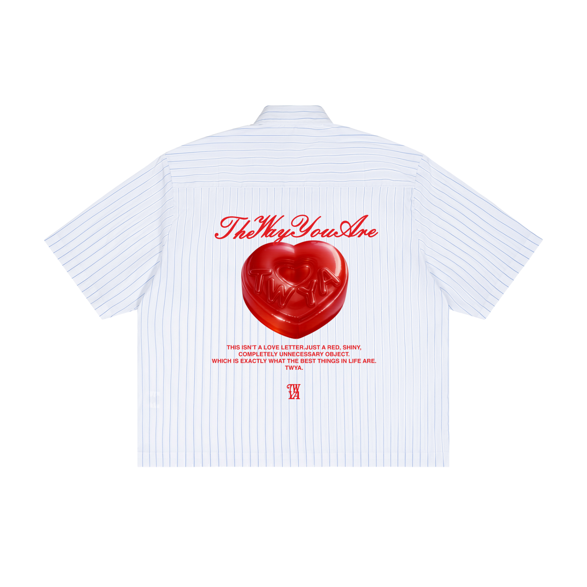 TWYA Red Desire Boxy Shirt | Oversized Statement Shirt