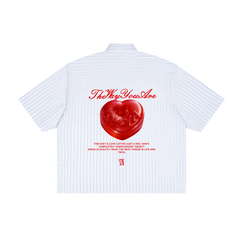 TWYA Red Desire Boxy Shirt | Oversized Statement Shirt