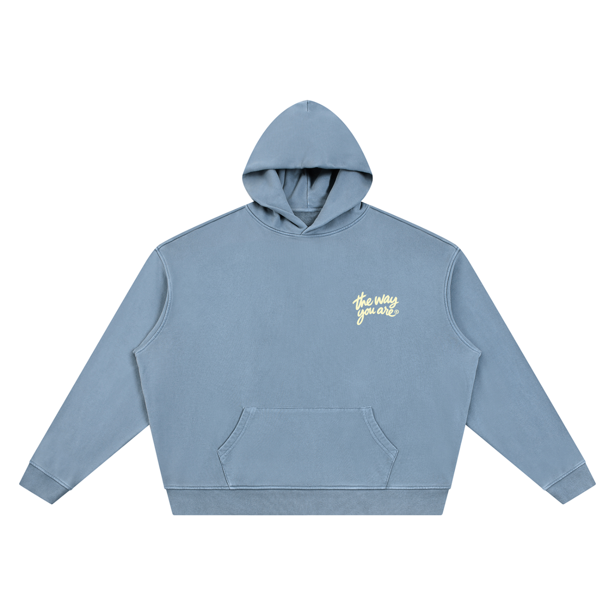 TWYA ROADMOLD HOODIE - WASHED BLUE - FRONT