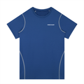 Men's Contrast Stitch Performance Blue T-Shirt | TWYA